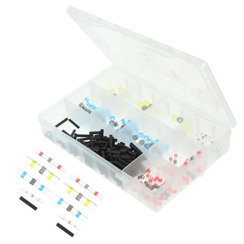 TOYZFRIENDY 310 Stück Teiliges Isolierte Elektrische Kabelverbinder mit Schrumpfschlauch Wasserdichte Quetschverbinder für Auto und Zuverlässige Kabelummantelung für Sichere Elektrische von TOYZFRIENDY