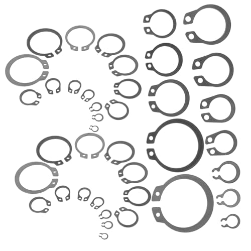 TOYZFRIENDY 315 Stück Teiliges Sicherungsring-sortiment aus Stahl Außen-snap-ringe für Wellen Robuste Federstahl-clips Vielseitig für Lager Zahnräder Maschinen Kompatibel für Industrielle von TOYZFRIENDY
