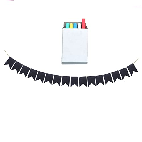 TOYZFRIENDY 32 Stück Teiliges DIY Kreidetafel Banner mit Beschreibbaren Wiederverwendbaren Schwarzen Wimpeln in Fischschwanz Form Kreidestiften für Party und Schulkind Deko TOYZFRIENDY 32 Stück Teiliges DIY Kreidetafel Banner mit Beschreibbaren Wiederverwendbaren Schwarzen Wimpeln in Fischschwanz Form Kreidestiften für Party und Schulkind Deko von TOYZFRIENDY
