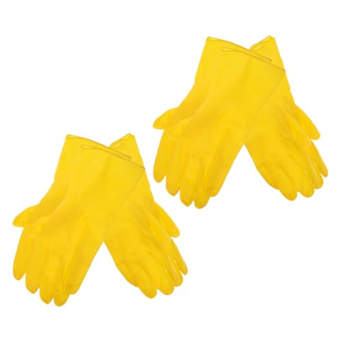 TOYZFRIENDY 4 Paare PVC Spülhandschuhe Abwaschhandschuhe Küchenhandschuhe Mittelgröße Rutschfest Griffig Haushaltshandschuhe für Geschirrspülen und Hausreinigung von TOYZFRIENDY