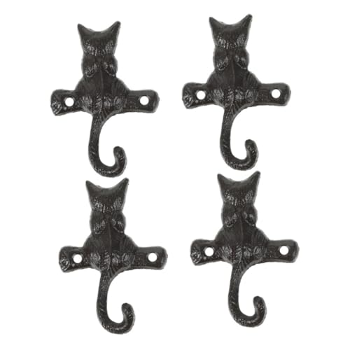 TOYZFRIENDY 4 STÜCKE Vintage Teiliges Katzen Wandhaken aus Robustem Gusseisen Dekorative Katzenform Garderobenhaken für Schlüssel Mäntel Taschen Platzsparend und Wandmontiert für Zuhause TOYZFRIENDY 4 STÜCKE Vintage Teiliges Katzen Wandhaken aus Robustem Gusseisen Dekorative Katzenform Garderobenhaken für Schlüssel Mäntel Taschen Platzsparend und Wandmontiert für Zuhause von TOYZFRIENDY