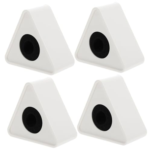 TOYZFRIENDY 4 Stück Dreieckige Mikrofon logo stationen aus Abs mit Großem Displaybereich Tragbare Interview mikrofon flaggen für Professionelle Konferenzen und Tv moderation von TOYZFRIENDY