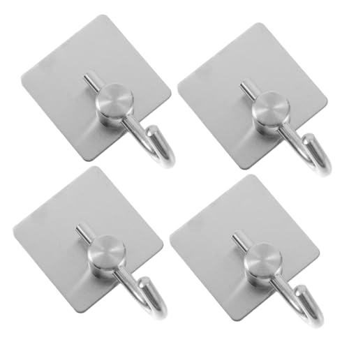 TOYZFRIENDY 4 Stück Edelstahl Klebehaken Selbstklebend Wandhaken Stark Tragbar für Handtücher Mäntel Hüte Schlüssel Bad Küche TOYZFRIENDY 4 Stück Edelstahl Klebehaken Selbstklebend Wandhaken Stark Tragbar für Handtücher Mäntel Hüte Schlüssel Bad Küche von TOYZFRIENDY