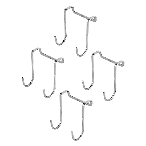 TOYZFRIENDY 4 Stück Multifunktionale S Haken ohne Bohren Rostfrei für Schranktür und Bad Einfache Wandmontage Platzsparend zur Aufbewahrung von Handtüchern Kleidung Küchenutensilien von TOYZFRIENDY