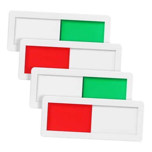 TOYZFRIENDY 4 Stück Schieberegler Türschild Frei Besetzt Schild mit Selbstklebender Rückseite Sichtbares Design für Büro Konferenzraum Toilette Einfaches Umschalten und Vielseitige Anwendung von TOYZFRIENDY