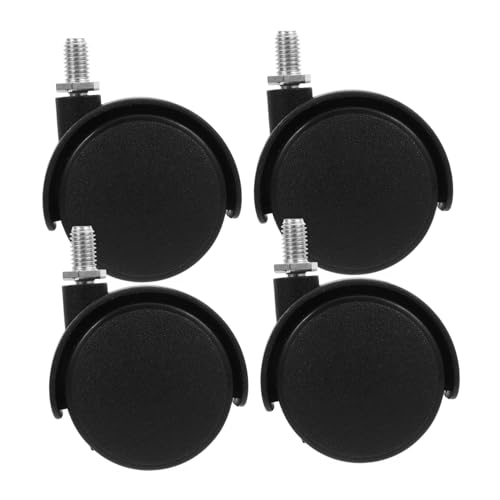TOYZFRIENDY 4 Stück Teiliges Bürostuhlrollen Schraube Drehbare Doppelrollen aus Robustem Flexible Möbelrollen Ersatz für Schreibtisch Schrank Bücherregal Geräuscharm und Langlebig von TOYZFRIENDY