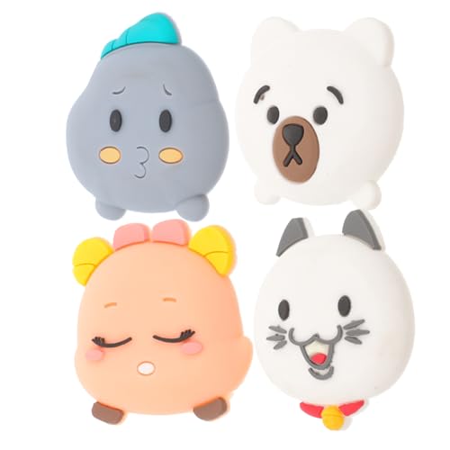 TOYZFRIENDY 4 Stück Teiliges Cartoon Silikon Möbelpuffer Selbstklebend Tür Wandpuffer aus Dickem Flexiblem Material Schutz gegen Stoßen und Kratzer Geeignet für Küche Bad und Büro von TOYZFRIENDY