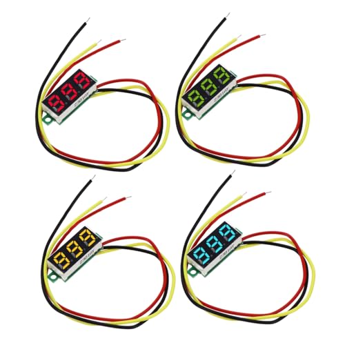 TOYZFRIENDY 4 Stück Teiliges Digitales Dc Voltmeter Professionelle Batterie Spannungsüberwachung Kleine Leichtes Langlebiges Design Für Motorrad und Autobatterie TOYZFRIENDY 4 Stück Teiliges Digitales Dc Voltmeter Professionelle Batterie Spannungsüberwachung Kleine Leichtes Langlebiges Design Für Motorrad und Autobatterie von TOYZFRIENDY