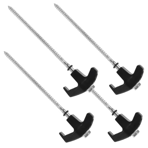 TOYZFRIENDY 4 Stück Teiliges Drehbare Zeltheringe mit Kunststoffkopf Wetterfeste Schraubheringe für Zelte Planen Pavillons Windfeste Bodenpflöcke für Outdoor Camping und Garten von TOYZFRIENDY