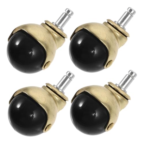 TOYZFRIENDY 4 Stück Teiliges Gold Kugelrollen Bürostuhl Ersatzrollen Geräuschlose Robuste Möbelrollen mit Hoher Tragfähigkeit Bodenschonend und Vielseitig für Stühle Sofas Möbel von TOYZFRIENDY