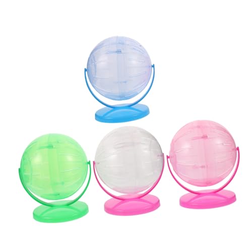 TOYZFRIENDY 4 Stück Teiliges Hamster Laufrad Geräuscharm Geräumig Interaktives Fitnessgerät für Zwerghamster Rennmäuse Chinchillas und Kleintiere von TOYZFRIENDY