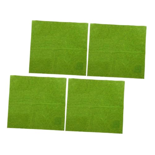 TOYZFRIENDY 4 Stück Teiliges Künstliche Grasmatten Realistischer Kunststoffrasen für Modellbau Sandtisch DIY Basteln Leicht Natürliches für Miniaturlandschaften und Architekturmodelle von TOYZFRIENDY