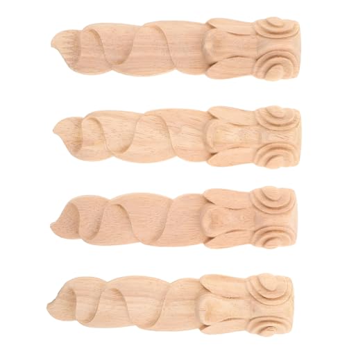 TOYZFRIENDY 4 Stück Teiliges Massivholz Applikationen Blumenmotiv Europäischer Stil Geschnitzte Möbelverzierungen Langovale Holzornamente Kompatibel mit Schränken Türen Vielseitige TOYZFRIENDY 4 Stück Teiliges Massivholz Applikationen Blumenmotiv Europäischer Stil Geschnitzte Möbelverzierungen Langovale Holzornamente Kompatibel mit Schränken Türen Vielseitige von TOYZFRIENDY