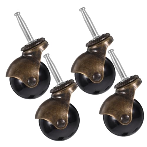 TOYZFRIENDY 4 Stück Teiliges Möbel pulley Drehbare Gebremste Kugelrollen aus Hochwertigem Material für Stuhl Schrank Einfache Installation und Langlebigen Einsatz von TOYZFRIENDY