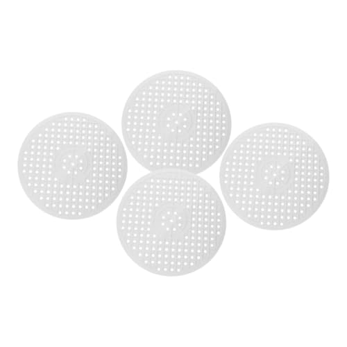 TOYZFRIENDY 4 Stück Teiliges Rundes Spülbeckenmatte Abtropfmatte Rutschfest Hitzebeständig zur Geschirrabtropfung und Küchenspüle Schutzmatte Weiß von TOYZFRIENDY
