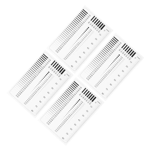 TOYZFRIENDY 4 Stück Teiliges Transparentes Messfolien set Hochpräzises Flaw Detection Gauge Präzises Durchmesser Linienmaß Werkzeug Leicht Tragbares Messlineal für Professionelle Inspektion von TOYZFRIENDY