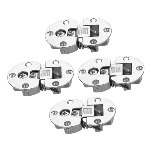 TOYZFRIENDY 4 Stück Teiliges Verstellbares Hochklapp Scharnier Silber Verstecktes Bündiges Türscharnier für Küchenschränke und Spezielle Klapptische Modernes Design Leiser Mechanismus von TOYZFRIENDY