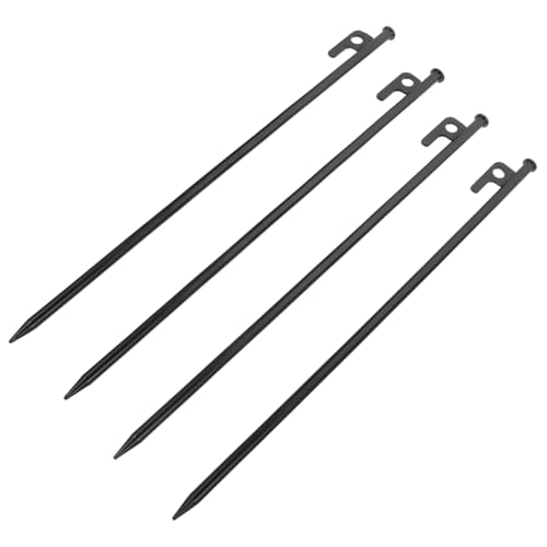 TOYZFRIENDY 4 Stück Teiliges Zeltheringe aus Metall Lange Robuste Erdanker mit Haken Schwerer Zeltnagel für Camping Zelt Pavillon und Outdoor Hartem Boden für Wind Sturmfixierung von TOYZFRIENDY