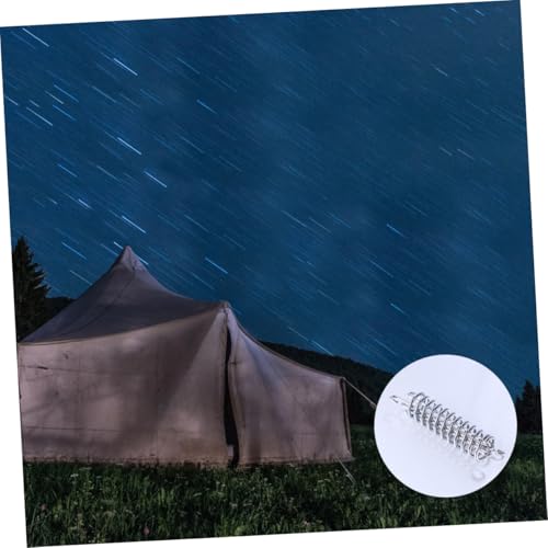TOYZFRIENDY 4 Stück Teiliges Zeltschnur Federhaken aus Stahl Winddichte Zeltspanner für Camping Robuste Spannvorrichtung zur Befestigung von Zelten Markisen und Sonnenschutz bei Starkem Wind von TOYZFRIENDY