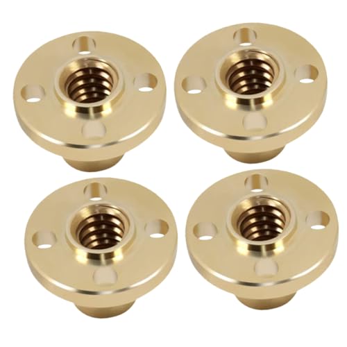 TOYZFRIENDY 4 Stück Teiliges Zubehör Trapezgewindemutter aus Messing Präzise Gefertigt Langlebig und Einsetzbar für DIY Cnc Drucker Einfache Montage ohne Modifikation von TOYZFRIENDY