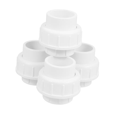 TOYZFRIENDY 4 Stück Upvc Weißer Teiliges Steckmuffen Union Rohrverbinder PVC Adapter für Wasser und Entwässerungssysteme Langlebig Einfach zu Warten Geeignet für Bewässerung Pools und TOYZFRIENDY 4 Stück Upvc Weißer Teiliges Steckmuffen Union Rohrverbinder PVC Adapter für Wasser und Entwässerungssysteme Langlebig Einfach zu Warten Geeignet für Bewässerung Pools und von TOYZFRIENDY