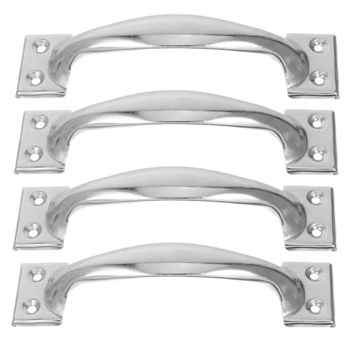 TOYZFRIENDY 4 Stück Wetterfester Edelstahl Türgriff Ergonomischer Bogen-design Griff für Schrank Garagentüren Vielseitig Einsetzbar als Scheunentor Außentürgriff von TOYZFRIENDY