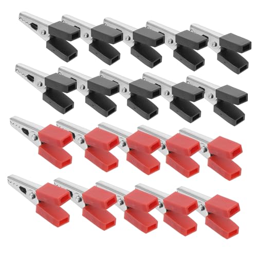 TOYZFRIENDY 40 Stück Teiliges Krokodilklemmen aus Metall und Kunststoff mit Guter Isolierung und Fester Klemmung für Elektrische Prüfungen Batterien und Elektronische Anwendungen Geeignet für von TOYZFRIENDY