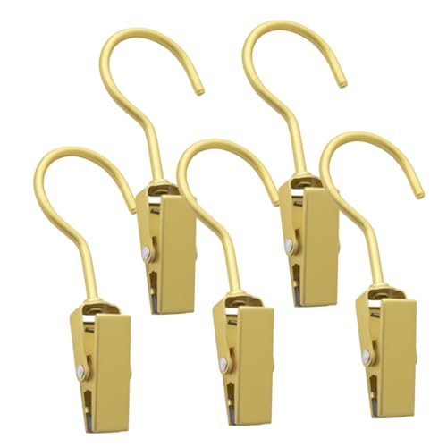 TOYZFRIENDY 5 Stück Aluminiumlegierung Wäscheklammern mit Haken Multifunktionale Kleiderclips für Hosen Hüte Handtücher Platzsparend Rostfrei für Haushalt Balkon Bad Reisen TOYZFRIENDY 5 Stück Aluminiumlegierung Wäscheklammern mit Haken Multifunktionale Kleiderclips für Hosen Hüte Handtücher Platzsparend Rostfrei für Haushalt Balkon Bad Reisen von TOYZFRIENDY