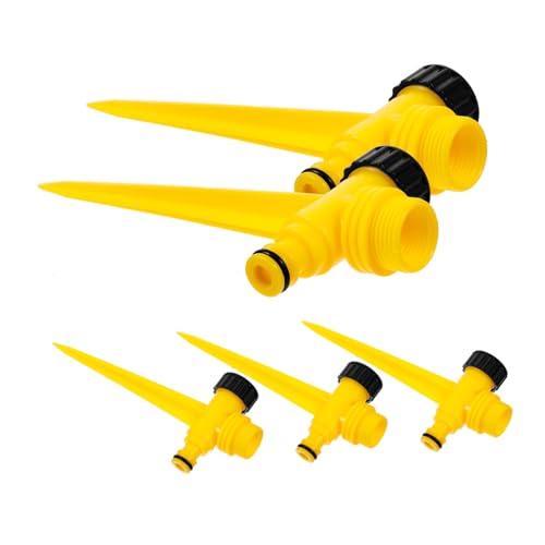 TOYZFRIENDY 5 Stück Kunststoff Sprinklerhalter mit Erdspießen Leichter und Langlebiger Rasensprenger Sockel für Automatische Bewässerung Drehbar Verstellbar für Garten Gewächshaus Blumenbeete von TOYZFRIENDY