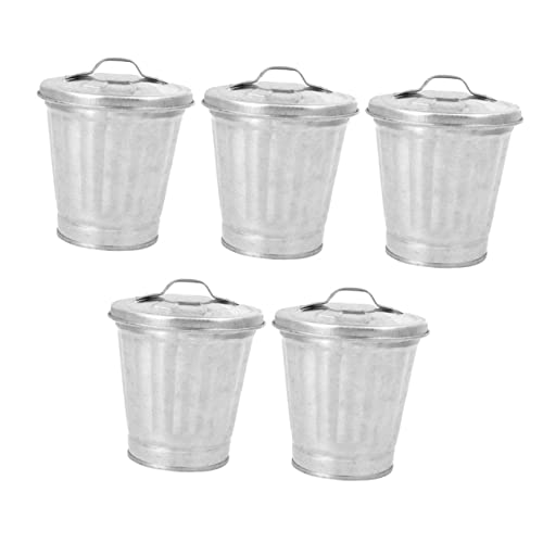 TOYZFRIENDY 5 Stück Teiliges Mini Tischabfalleimer mit Deckel Kleiner Desktop Papierkorb für Büro Schlafzimmer Wohnzimmer Tragbarer Abfallbehälter Geruchlos Leicht und Dekorativ für von TOYZFRIENDY