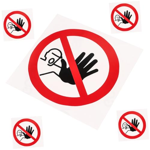 TOYZFRIENDY 5 Stück Teiliges No Entrance Label Selbstklebende Warnaufkleber UV Beständige Vinyl Warnhinweise Geeignet für Türen Lager und Maschinenbereiche von TOYZFRIENDY