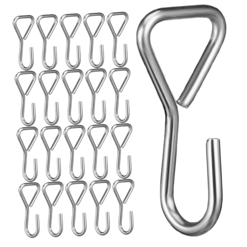 TOYZFRIENDY 50 Stück Auto Sitzhaken aus Edelstahl Metall S Haken für Autositzbezüge Heavy Duty Befestigungshaken Einfache Montage Multifunktional für Taschen und Einkaufstaschen Langlebig und von TOYZFRIENDY