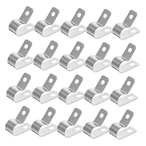 TOYZFRIENDY 50 Stück Kabelclips Verdickte Metallklemmen für Kabelbefestigung Drahtschellen Sicheres Kabelmanagement und Ordentliche Verkabelung für Wand und Schreibtisch von TOYZFRIENDY