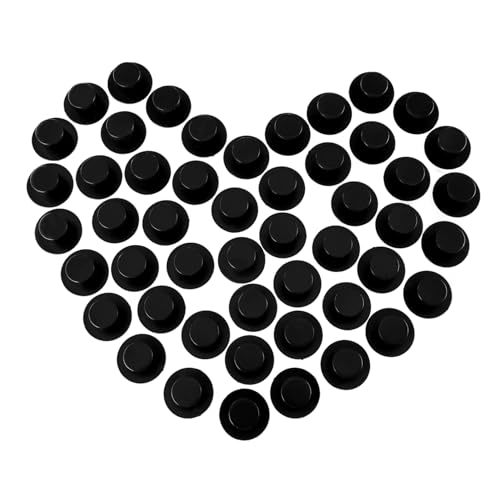 TOYZFRIENDY 50 Stück Mini Clownhut Schwarz Kunststoff DIY Dekoration Weihnachtsmütze Bastelmaterial Puppenhut für Party und Handarbeit von TOYZFRIENDY