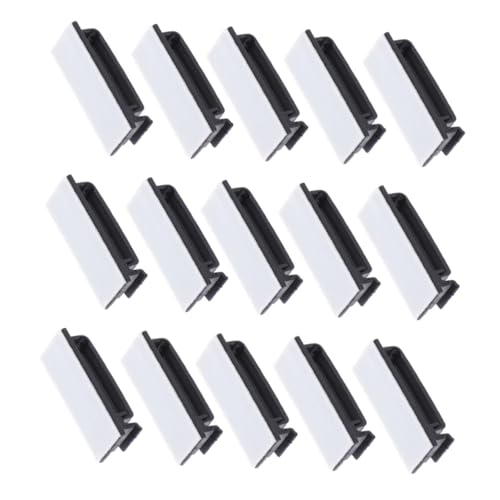 TOYZFRIENDY 50 Stück Selbstklebende Kabelhalter Kunststoff Kabelklemme Kabelbinder Befestigung für Kabelmanagement Kabelbefestigung Clips Organizer für Schreibtisch und Wand Schwarz von TOYZFRIENDY