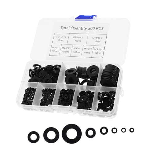 TOYZFRIENDY 500 Stück Teiliges Nylon Unterlegscheiben Sortiment Flach Isolierend Schrauben Abstandshalter Kit Schwarz Vielseitige für Elektrische Steckdosen Schrauben Schutz Dichtung TOYZFRIENDY 500 Stück Teiliges Nylon Unterlegscheiben Sortiment Flach Isolierend Schrauben Abstandshalter Kit Schwarz Vielseitige für Elektrische Steckdosen Schrauben Schutz Dichtung von TOYZFRIENDY