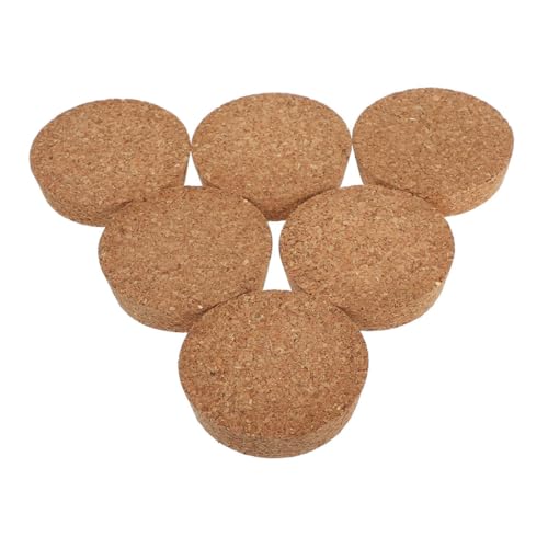 TOYZFRIENDY 6 Stück 6 teiliges Korkstopfen Set für Glas Wasserpflanzenvasen Runde Glatte Form Dicht schließend Wiederverwendbar Verhindert Verdunstung für Hydrokultur und kleine Blumengefäße von TOYZFRIENDY