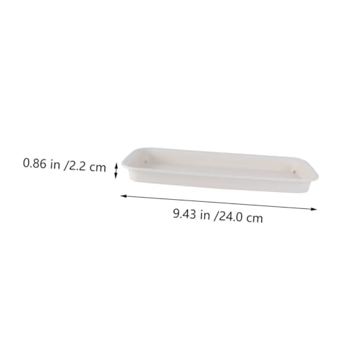 TOYZFRIENDY 6 Stück Pflanzuntersetzer aus Robustem Kunststoff Rechteckige Bodenplatten Wiederverwendbar Schmutzabweisend für Indoor und Outdoor Blumentöpfe Sauberer Pflanzenbereich von TOYZFRIENDY
