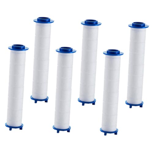 TOYZFRIENDY 6 Stück Teiliges Duschkopf Filterset PP Baumwollkern Hochdruck Wasserfilter Ersatzpatronen für Badezimmer Sprinkler Chlor und Kalkfilter für Sauberes Duschwasser von TOYZFRIENDY