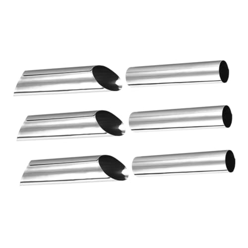 TOYZFRIENDY 6 Stück Teiliges Edelstahl Cannoli Röhrchen Set Backform für Croissant und Gebäck Antihaft Hörnchenform Benutzerfreundlich für DIY Kuchen Familie Party und Backzubehör von TOYZFRIENDY