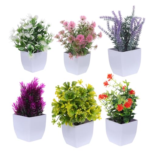 TOYZFRIENDY 6 Stück Teiliges Künstliche Mini-Bonsai Pflanzen mit Vase Langlebige Kunststoff-Dekoration Detailreiche Farbtreue Zimmerpflanzen für Schreibtisch Regal Wohnzimmer Büro Pflegefrei TOYZFRIENDY 6 Stück Teiliges Künstliche Mini-Bonsai Pflanzen mit Vase Langlebige Kunststoff-Dekoration Detailreiche Farbtreue Zimmerpflanzen für Schreibtisch Regal Wohnzimmer Büro Pflegefrei von TOYZFRIENDY