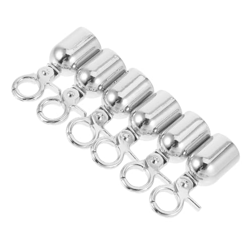 TOYZFRIENDY 6 Stück Teiliges Seilendkappen mit Haken aus Metall Langlebige Karabiner für Absperrseile Geländer und Sicherheitsbarrieren Kompatibel mit Seildurchmesser Inklusive Schrauben für von TOYZFRIENDY