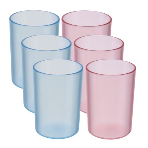 TOYZFRIENDY 6 Stück Wiederverwendbare Trinkbecher aus Runde Zahnbürsten und Mundspülbecher Bruchsicher Tragbar Modernes Design für Badezimmer und Reisen in Blau TOYZFRIENDY 6 Stück Wiederverwendbare Trinkbecher aus Runde Zahnbürsten und Mundspülbecher Bruchsicher Tragbar Modernes Design für Badezimmer und Reisen in Blau von TOYZFRIENDY