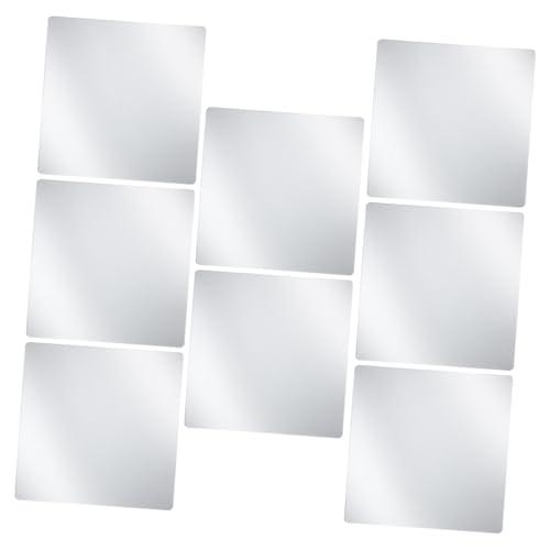 TOYZFRIENDY 8 Stück Selbstklebende Acryl-spiegelfliesen mit Abgerundeten Ecken Bruchsichere Flexible Wandspiegel für Bad Schlafzimmer Wohnzimmer Kreative Wanddekoration Sicher für Haustiere von TOYZFRIENDY