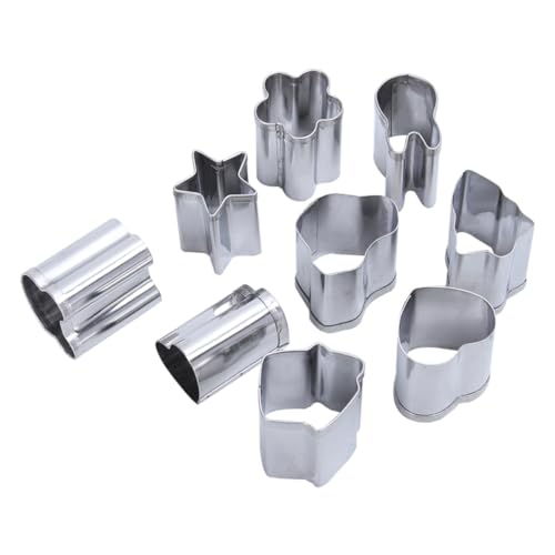 TOYZFRIENDY 8 Stück Teiliges Edelstahl Ausstechformen Set für Kekse und Obst Lebensmittelecht Vielseitig als Back Schneidewerkzeug Rostfrei Glatte Kanten Einfache Teigformung für Zuhause von TOYZFRIENDY