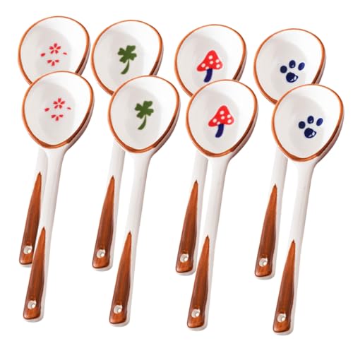 TOYZFRIENDY 8 Stück Teiliges Keramische Suppenlöffel mit Langem Griff Wiederverwendbar Lebensmittelecht Zarte Kindersuppenlöffel in Retro Farben Geeignet für Suppen Brei und Tägliche TOYZFRIENDY 8 Stück Teiliges Keramische Suppenlöffel mit Langem Griff Wiederverwendbar Lebensmittelecht Zarte Kindersuppenlöffel in Retro Farben Geeignet für Suppen Brei und Tägliche von TOYZFRIENDY