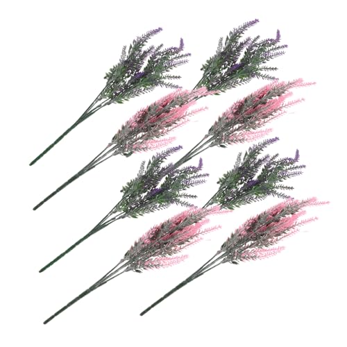 TOYZFRIENDY 8 Stück Teiliges Künstliches Lavendel-blumenstrauß Uv-beständigem Wetterfestem Kunststoff Lebensechte Verblassungsresistente Deko für Innen und Außen als Tisch Hochzeitsdekoration von TOYZFRIENDY