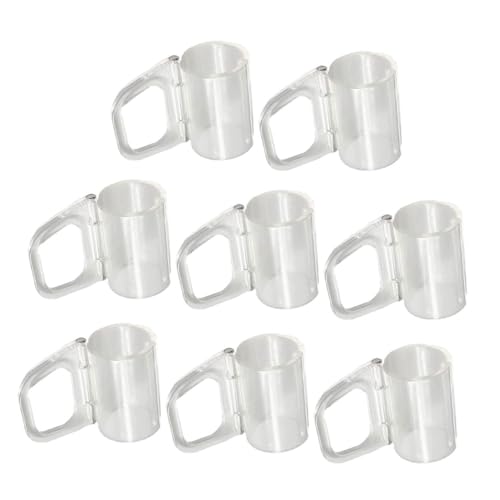 TOYZFRIENDY 8 Stück Teiliges Schnurlose Rollos Griffe Ergonomisch Komfortabel Fenster Jalousie Ziehgriff Transparent Langlebig Installieren Zubehör für Gardinen Rollos von TOYZFRIENDY