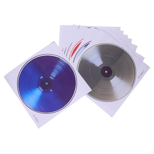 TOYZFRIENDY 8 Stück Teiliges Vinyl Schallplatten Wandsticker Bunte Retro Musik Dekoration Selbstklebend Vintage Wandtattoo für Wohnzimmer Bar Party und Schlafzimmer von TOYZFRIENDY