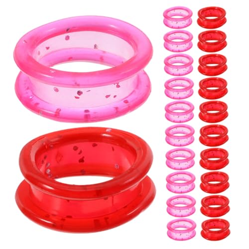 TOYZFRIENDY 80 Stück Gummi Scheren Finger Ringe Anti-rutsch Schutzringe für Haustierpflege und Friseurscheren Verstellbare Komfortable Inserts für Präzises Schneiden bei Langem Gebrauch von TOYZFRIENDY
